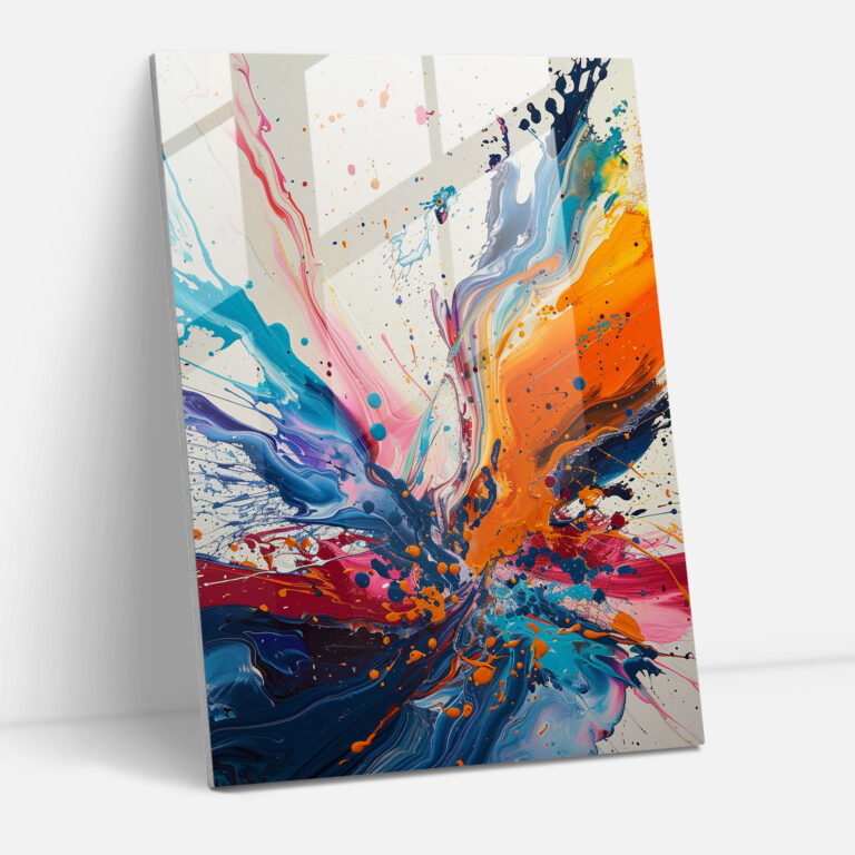 Action Painting Glass Art - Action Painting, Glass Art, Home Decoration, Action Painting