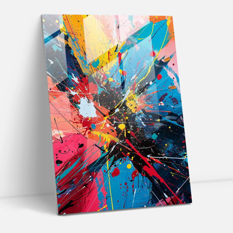 Action Painting Glass Art - Action Painting, Action Painting, Home Decoration, Modern Art