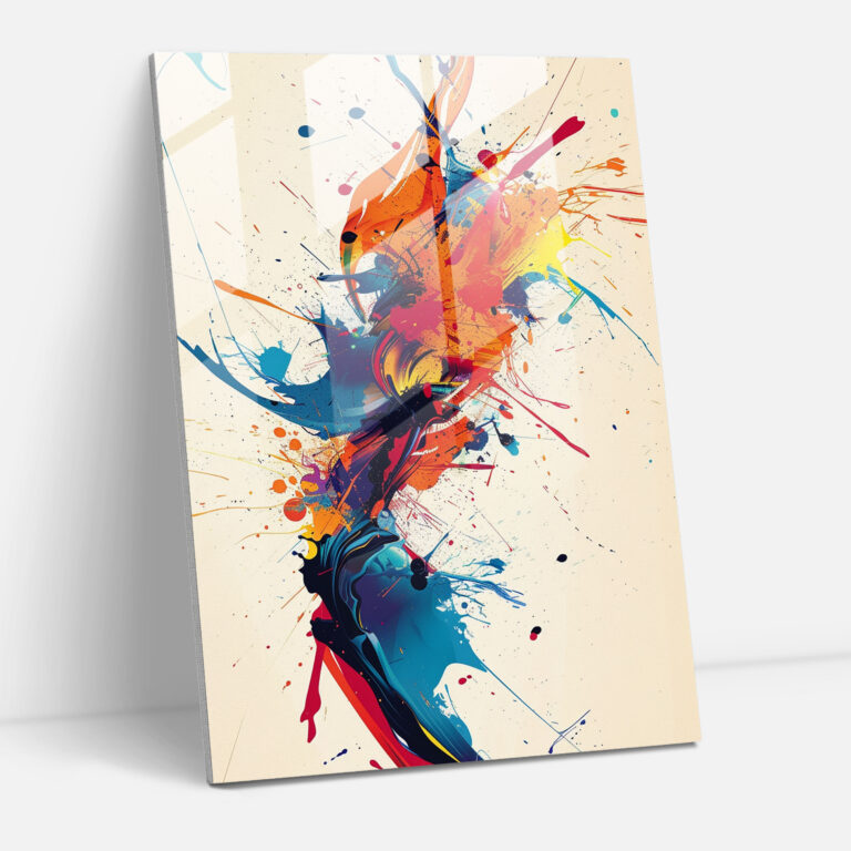Action Painting Glass Print - Action Painting, Action Painting, Modern Art, Home Decoration