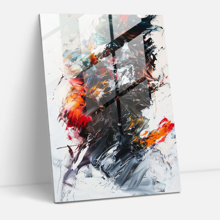 Intense Layers Glass Print - Action Painting, Home Decoration, Glass Wall Art, Glass Print