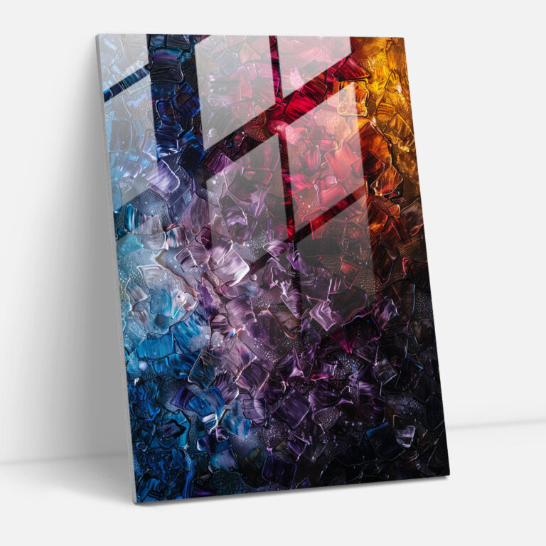 Layered Textures Action Painting Glass Wall Art - Action Painting, Modern Art, Action Painting, Glass Wall Art
