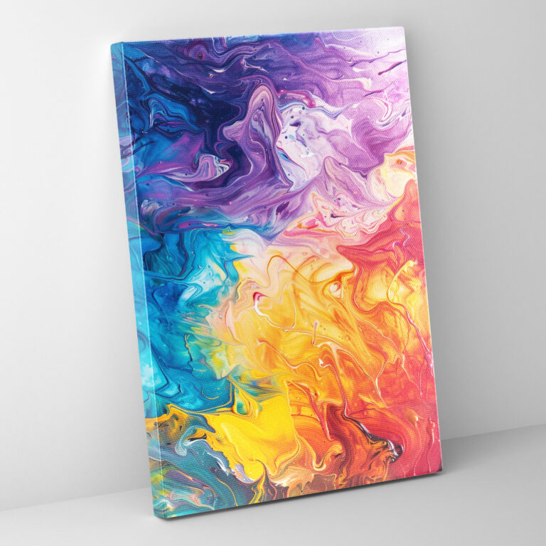 Action Painting Wall Decoration - Energetic Swirls - Action Painting, Action Painting, Wall Art, Wall Decoration