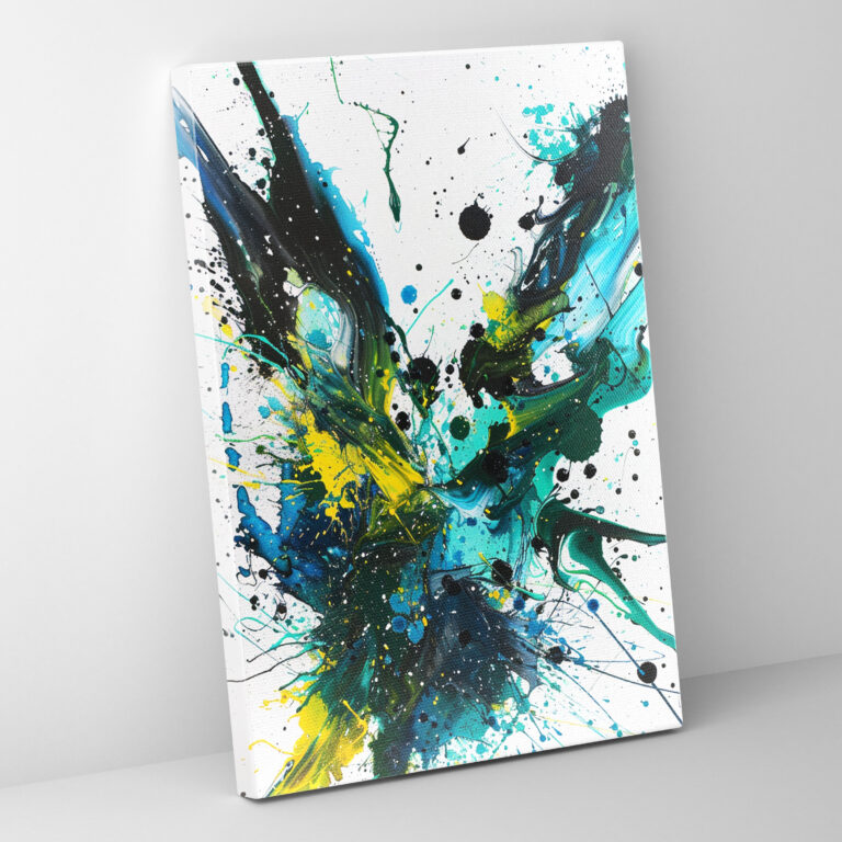Action Painting Wall Decoration - Dynamic Movement Design - Action Painting, Canvas, Canvas Wall Art, Wall Decoration
