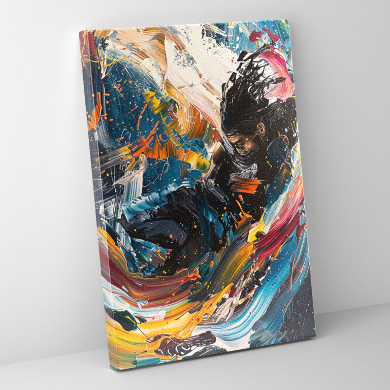 Bold Action Painting Wall Art - Action Painting, Canvas Wall Art, Home Decoration, Canvas