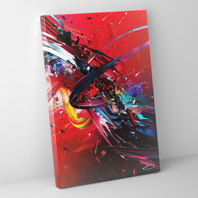 Powerful Action Painting Wall Decoration - Action Painting, Canvas, Canvas Wall Art, Home Decoration