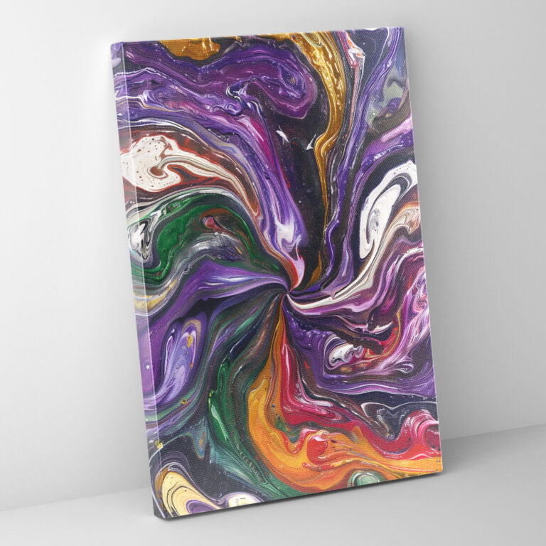 Action Painting Canvas Print - Dynamic Swirls Of Color - Action Painting, Action Painting, Canvas Wall Art, Home Decoration
