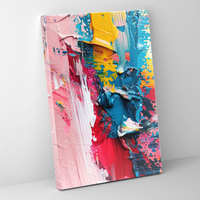Textured Action Painting Canvas Print - Action Painting, Action Painting, Canvas, Wall Art