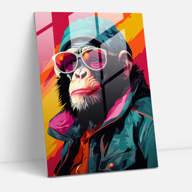Animals Dressed Like Humans Glass Print - Animals Dressed Like Humans, Home Decoration, Glass Wall Art, Wall Decoration