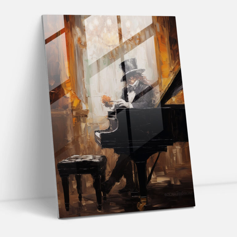 Animals Dressed Like Humans Glass Print - Animals Dressed Like Humans, Home Decoration, Luxurious Decor, Modern Art