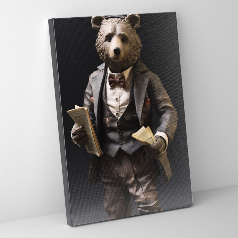 Animals Dressed Like Humans Canvas Print - Animals Dressed Like Humans, Impeccable Details, Textures, Extraordinary