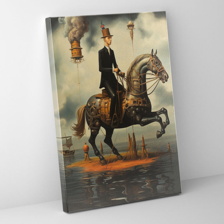 Animals Dressed Like Humans Wall Art - Animals Dressed Like Humans, Wall Art, Surrealistic Painting, Surreal Beauty