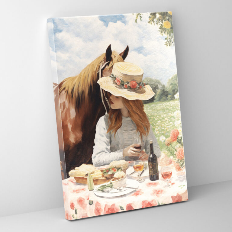 Animals Dressed Like Humans Wall Art - Animals Dressed Like Humans, Wall Art, Impressionist-Style Painting, Canvas Print