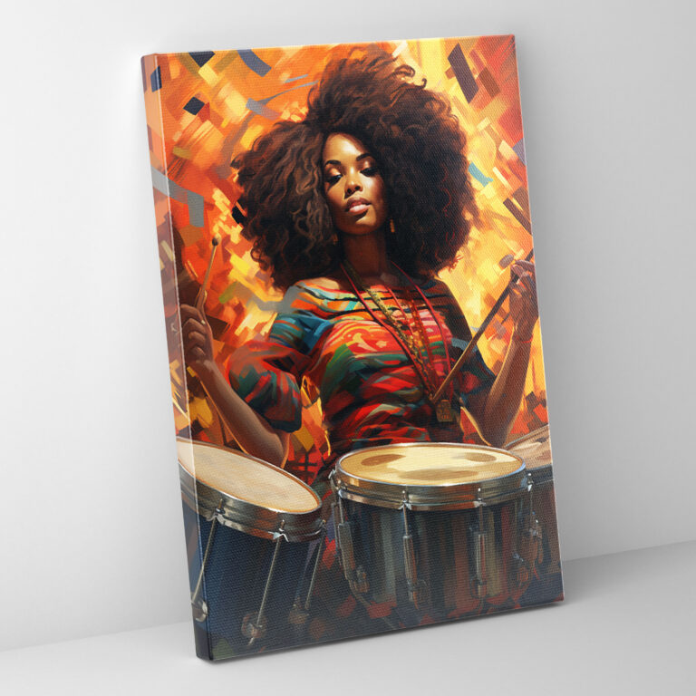 Afro Music Canvas Print - Afro, Wall Art, Afro, Canvas