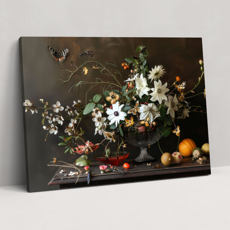Flowers And Insects Canvas Print - Caravaggio Style Wall Art - Caravaggio, Canvas Wall Art, Wall Art, Canvas