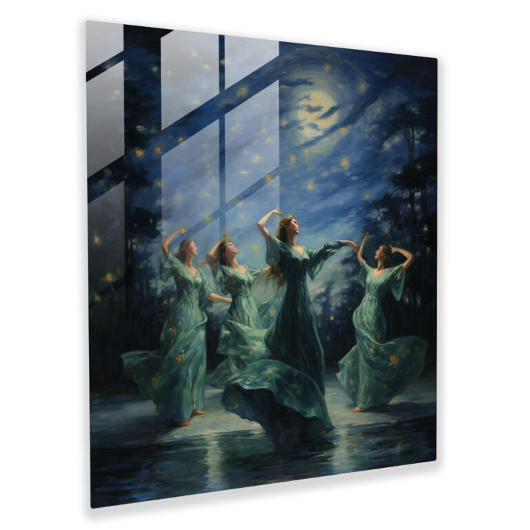 Amazon Women Impressionist Glass Print - Amazon Women, Home Decoration, Dancing, Painting