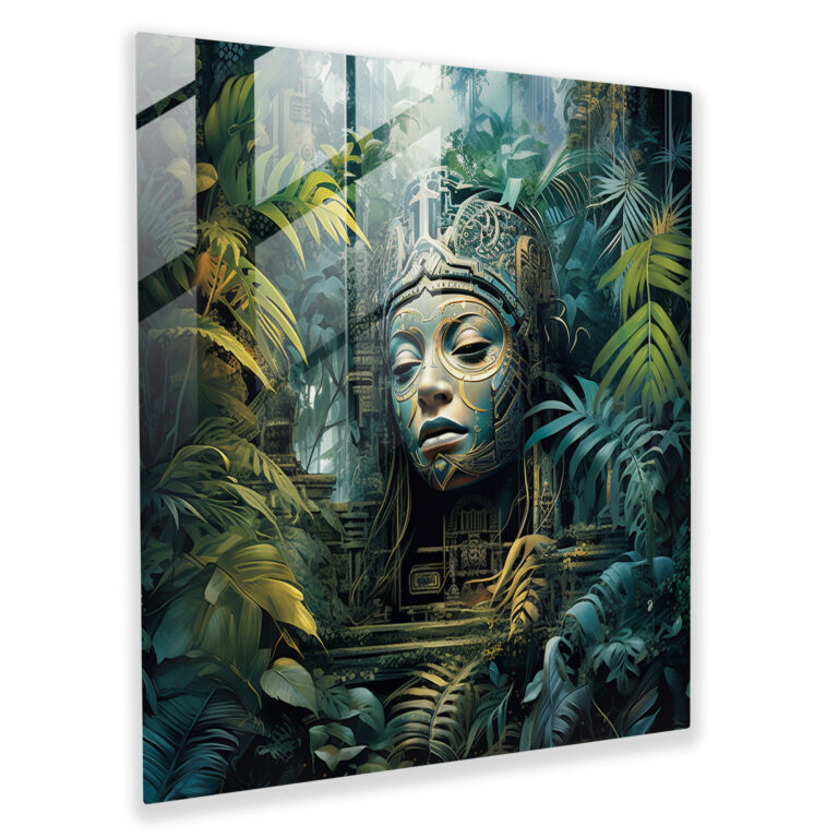 Mystic Secrets Of The Amazon Glass Print - Amazon Women, Mystic, Glass Wall Art, Jungle