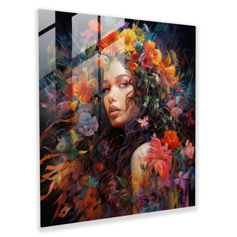 Amazon Women Glass Print - Amazon Women, Wall Decoration, Power, Grace