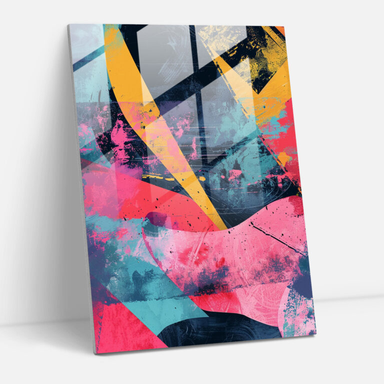 Andy Warhol Glass Wall Art: Abstract Composition - Andy Warhol, Glass Wall Art, Abstract Composition, Colorful