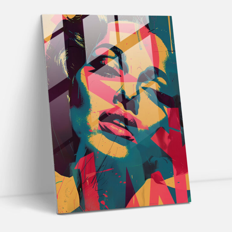 Andy Warhol Typography Home Decoration Glass Print - Andy Warhol, Home Decoration, Modern Art, Andy Warhol