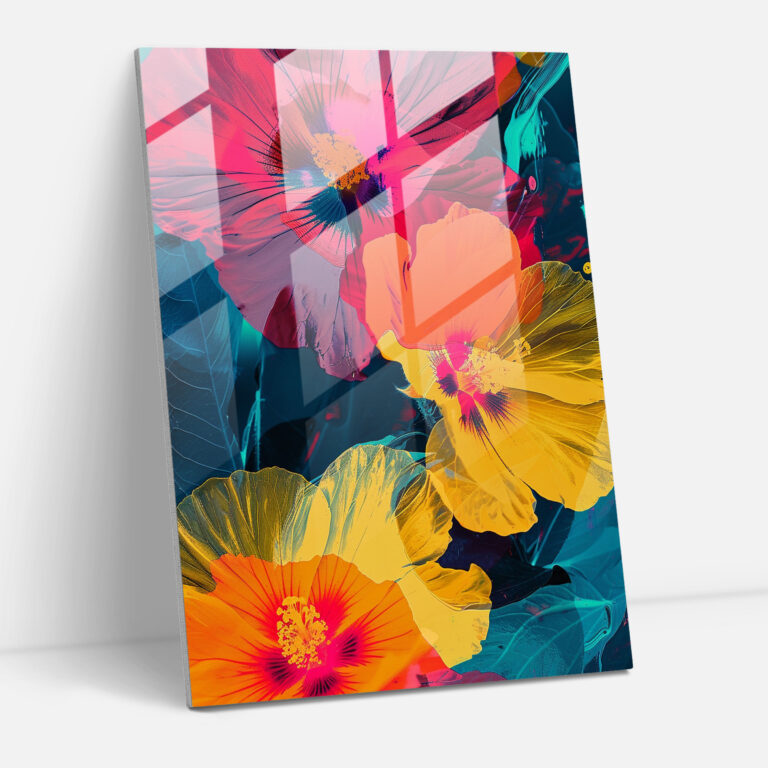 Andy Warhol Glass Art Flower Print - Andy Warhol, Home Decoration, Andy Warhol, Glass Art