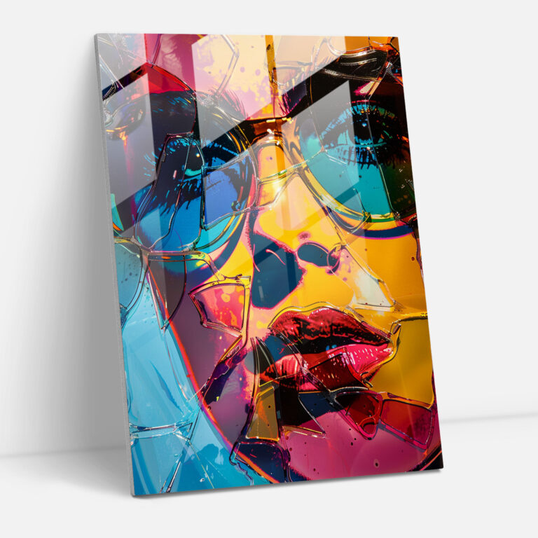 Andy Warhol Glass Art Colorful Portrait - Andy Warhol, Glass Wall Art, Andy Warhol, Home Decoration