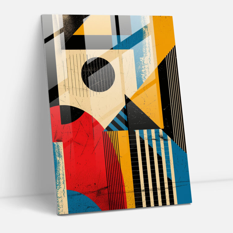 Andy Warhol Glass Wall Art - Abstract Geometric Design - Andy Warhol, Home Decoration, Andy Warhol, Glass Art