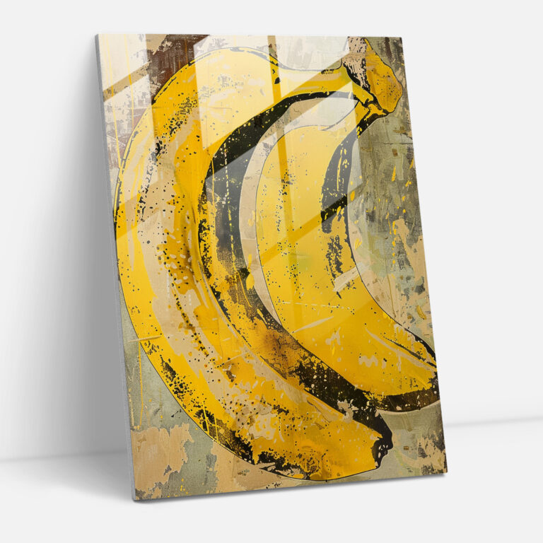 Andy Warhol Glass Wall Art Banana Art Home Decoration - Andy Warhol, Andy Warhol, Home Decoration, Modern Art