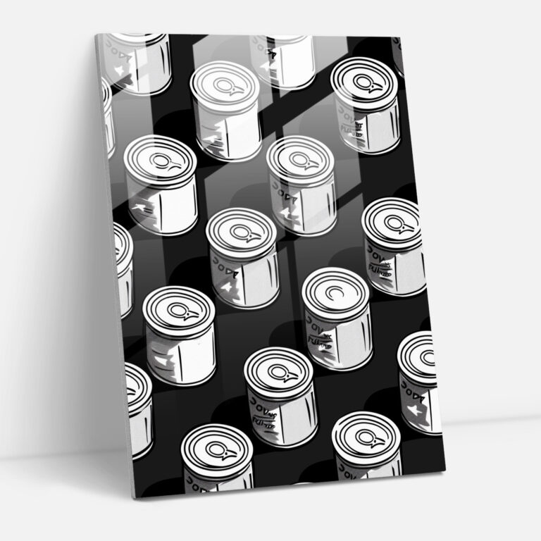 Soup Cans Pattern Glass Print Wall Art - Andy Warhol, Glass Wall Art, Andy Warhol, Wall Decoration