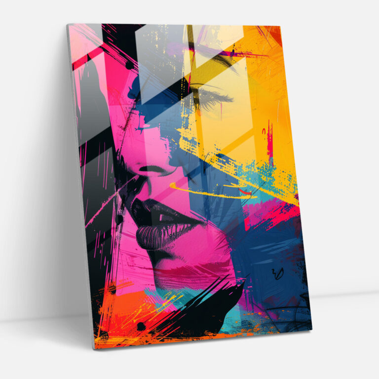 Andy Warhol Glass Wall Art Abstract Design - Andy Warhol, Glass Wall Art, Glass Print, Wall Decoration