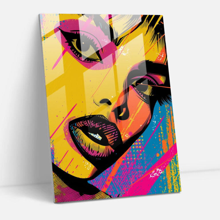 Andy Warhol Glass Print Comic Book Illustration - Andy Warhol, Glass Print, Modern Art, Glass Wall Art