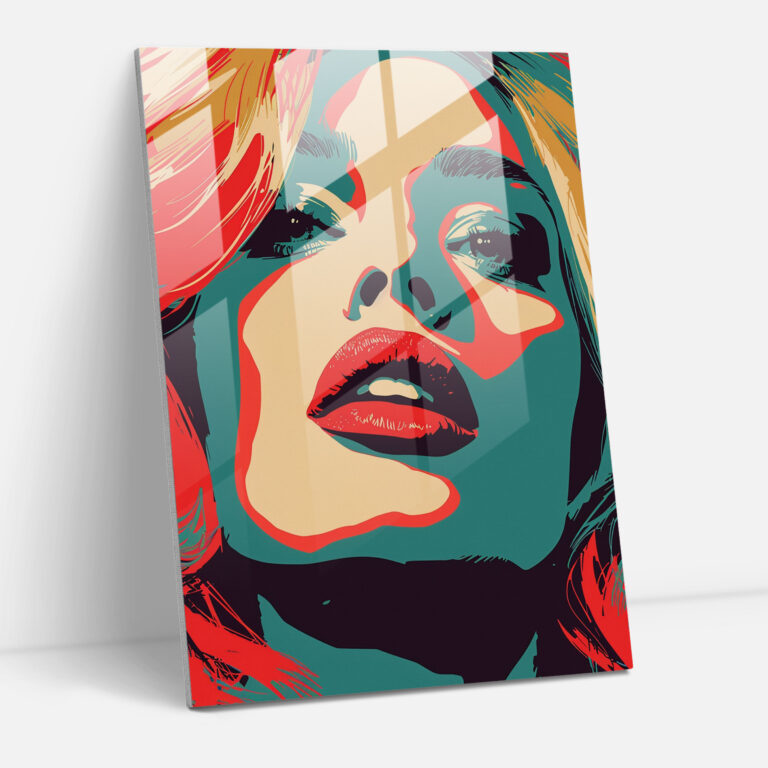 Andy Warhol Glass Print Retro Design - Andy Warhol, Andy Warhol, Glass Wall Art, Home Decoration