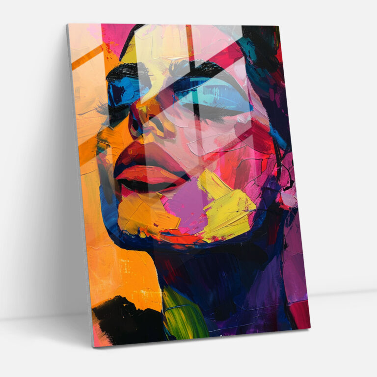 Andy Warhol Glass Wall Art Abstract Portrait - Andy Warhol, Home Decoration, Abstract Portrait, Glass Print