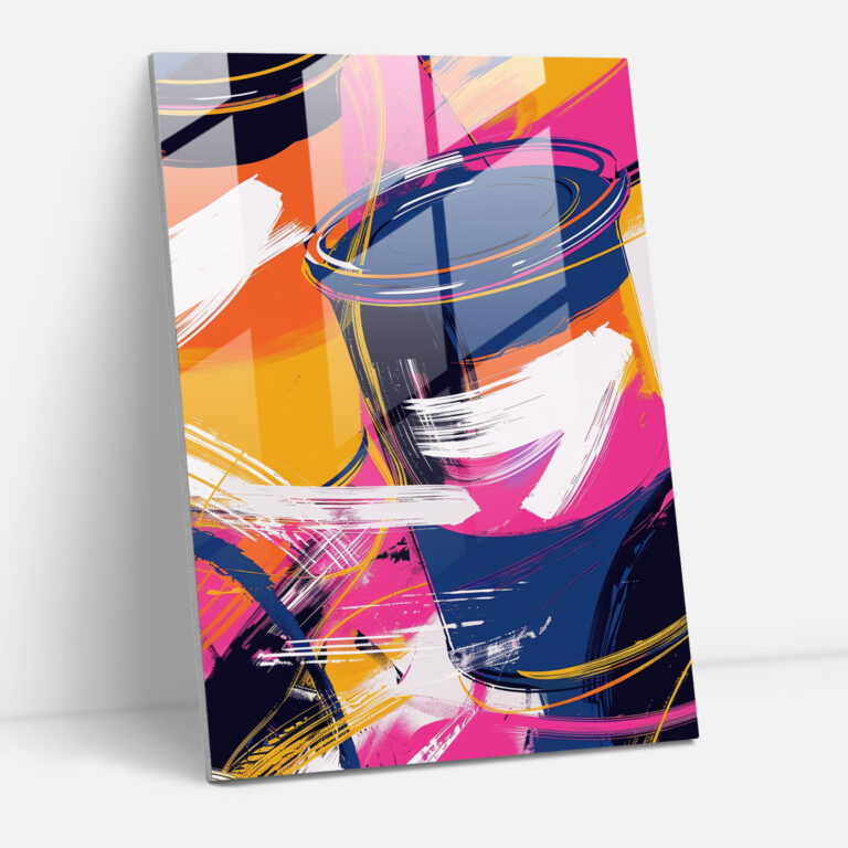 Andy Warhol Glass Wall Art - Abstract Soup Can Design - Andy Warhol, Abstract Design, Glass Wall Art, Soup Can Artwork