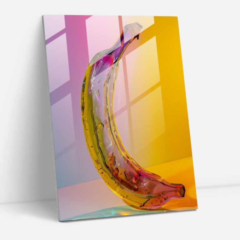 Andy Warhol Glass Art - Modern Banana Design - Andy Warhol, Wall Decoration, Glass Art, Modern Design