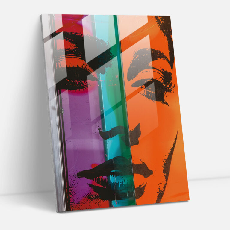 Andy Warhol Wall Decoration - Vibrant Color Palette Glass Art - Andy Warhol, Vibrant Colors, Signature Palette, Andy Warhol