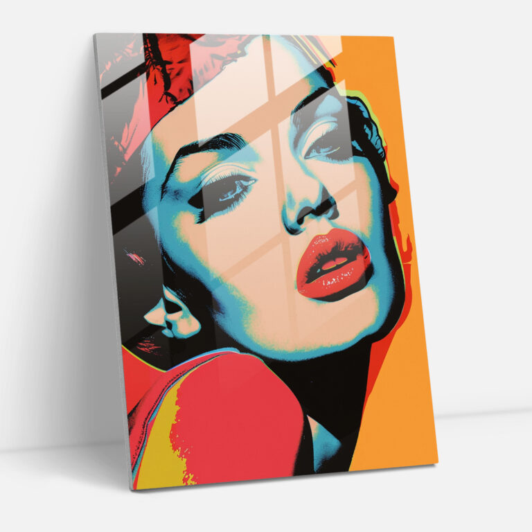Andy Warhol Glass Print - Pop Art Portrait - Andy Warhol, Wall Decoration, Andy Warhol, Glass Print