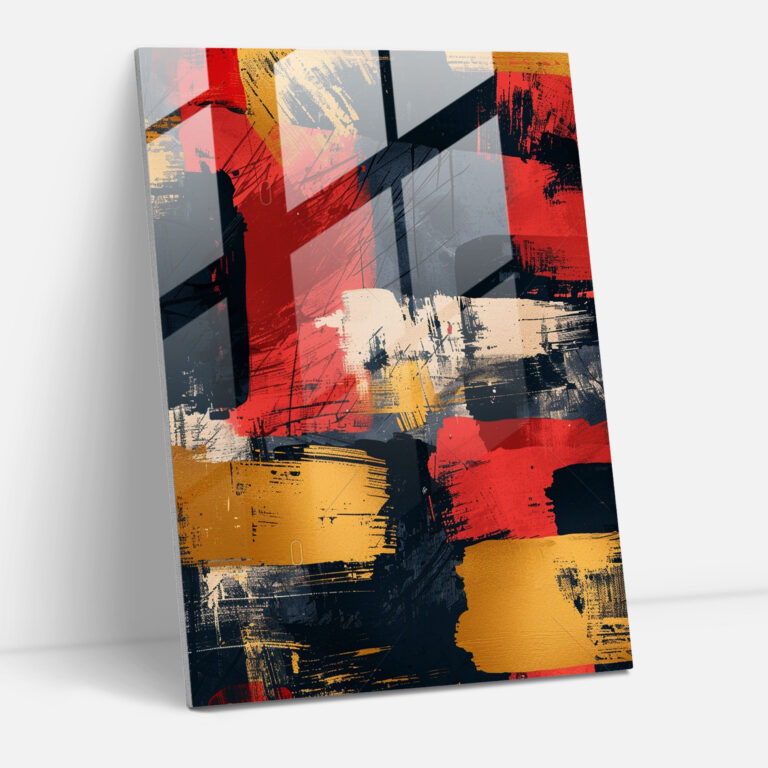 Andy Warhol Glass Wall Art - Metallic Abstract - Andy Warhol, Wall Decoration, Home Decoration, Glass Print