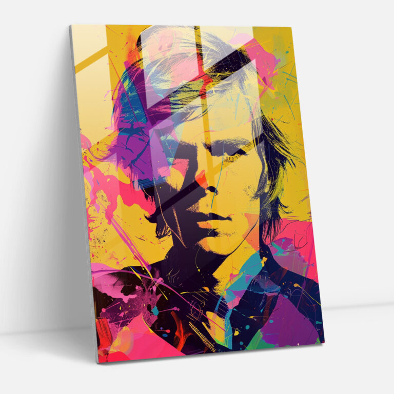 Andy Warhol Glass Art - Musician Portrait - Andy Warhol, Glass Print, Modern Art, Glass Wall Art