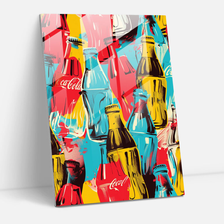 Coca Cola Bottles Glass Print - Andy Warhol, Glass Print, Glass Art, Modern Art