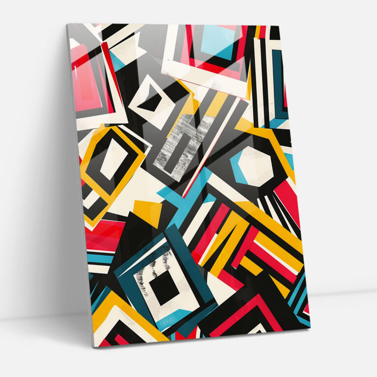 Geometric Abstract Glass Wall Art - Andy Warhol, Home Decoration, Glass Art, Glass Wall Art