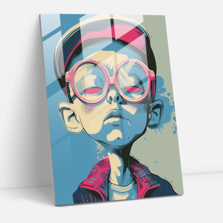 Retro Cartoon Characters Glass Wall Art - Andy Warhol, Modern Art, Glass Print, Glass Wall Art