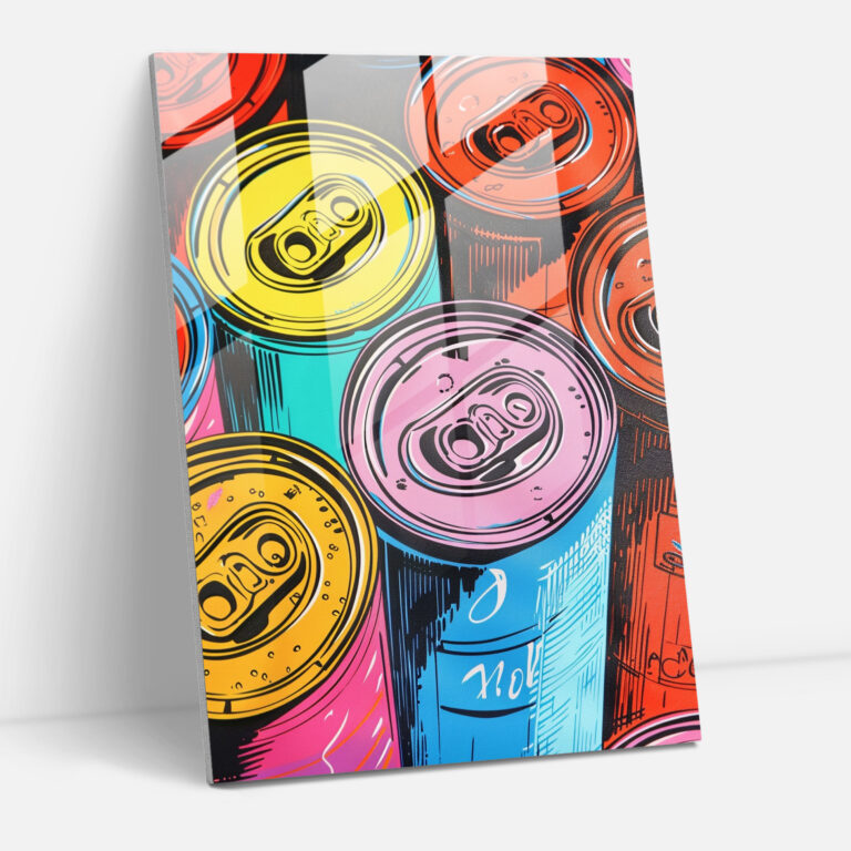 Andy Warhol Glass Print - Colorful Soup Cans - Andy Warhol, Andy Warhol, Glass Print, Modern Art