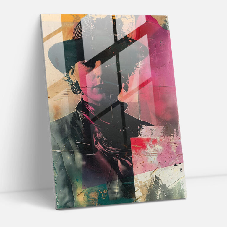 Andy Warhol Glass Print - Vintage Polaroid Collage - Andy Warhol, Glass Print, Wall Decoration, Andy Warhol