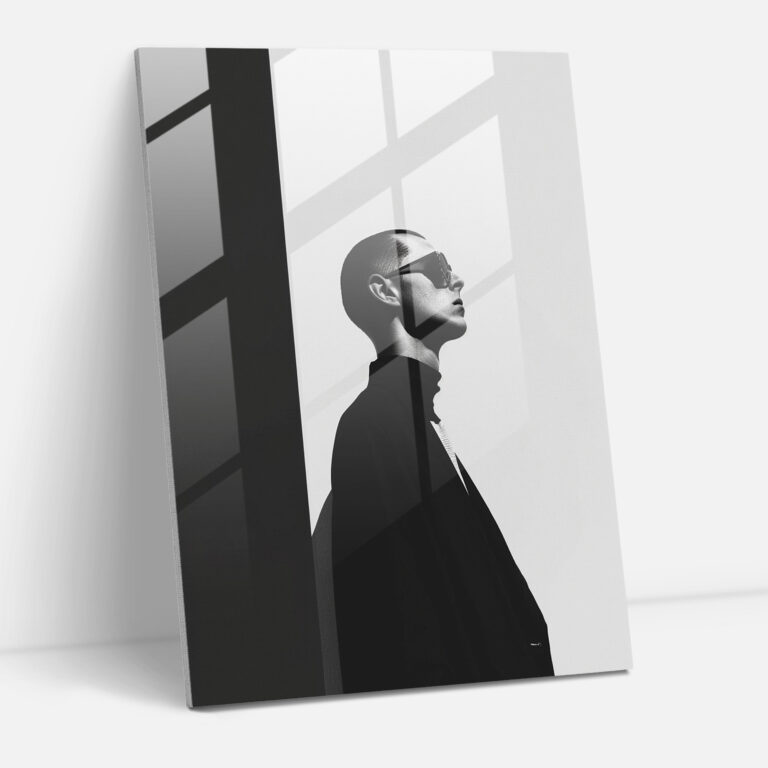 Andy Warhol Home Decoration - Minimalist Black And White Composition - Andy Warhol, Wall Decoration, Home Decoration, Glass Art
