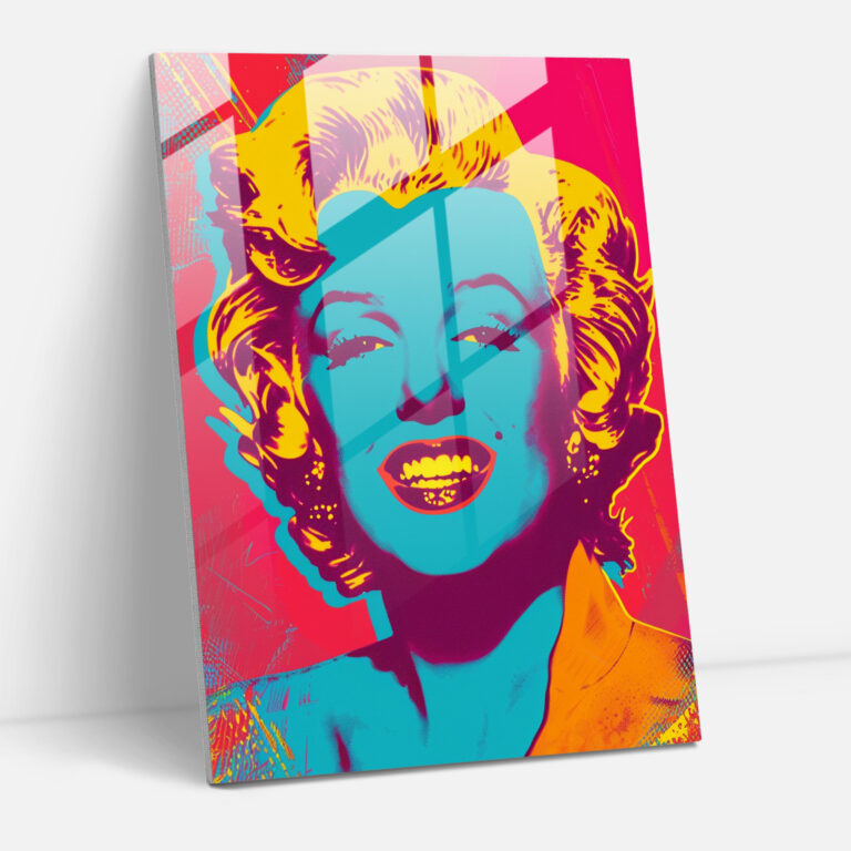 Andy Warhol Wall Decoration - Andy Warhol, Vibrant Colors, Glass Print, Modern Art