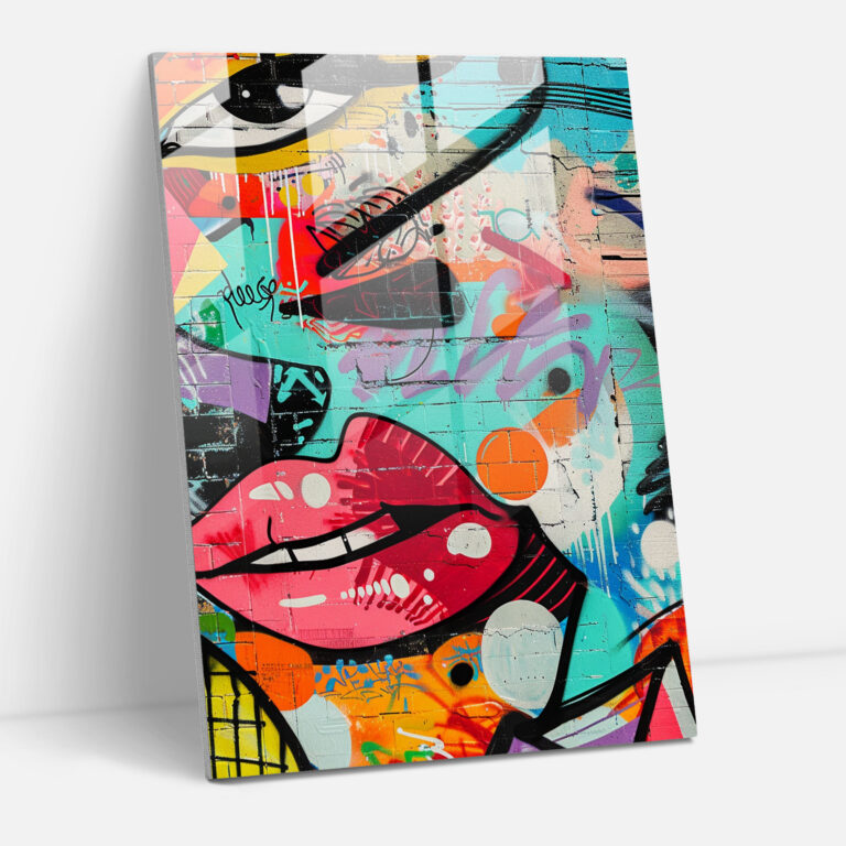 Andy Warhol Street Art Glass Wall Art - Andy Warhol, Street Art, Urban Chic, Vibrant Hues