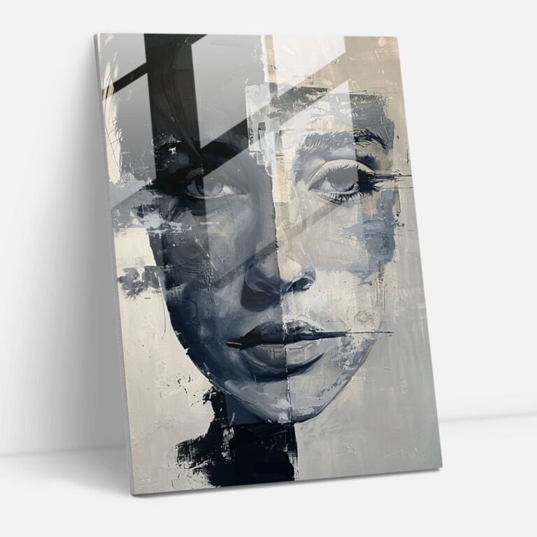 Andy Warhol Abstract Portraits Glass Art - Andy Warhol, Monochromatic Palette, Glass Art, Sophisticated