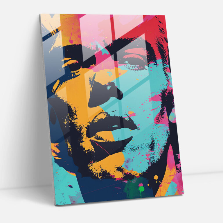 Andy Warhol Glass Wall Art - Typography Design - Andy Warhol, Glass Art, Wall Decoration, Home Decoration