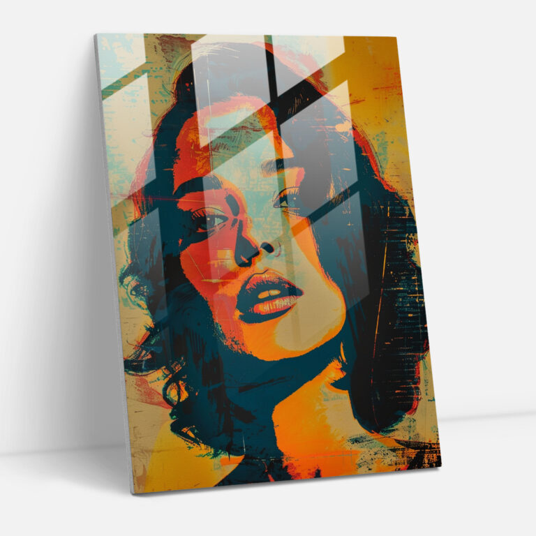Andy Warhol Modern Art - Pop Art Portrait - Andy Warhol, Glass Print, Andy Warhol, Glass Wall Art