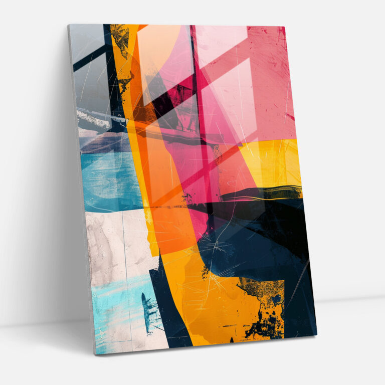 Andy Warhol Glass Print - Abstract Color Blocks - Andy Warhol, Modern Art, Home Decoration, Wall Decoration